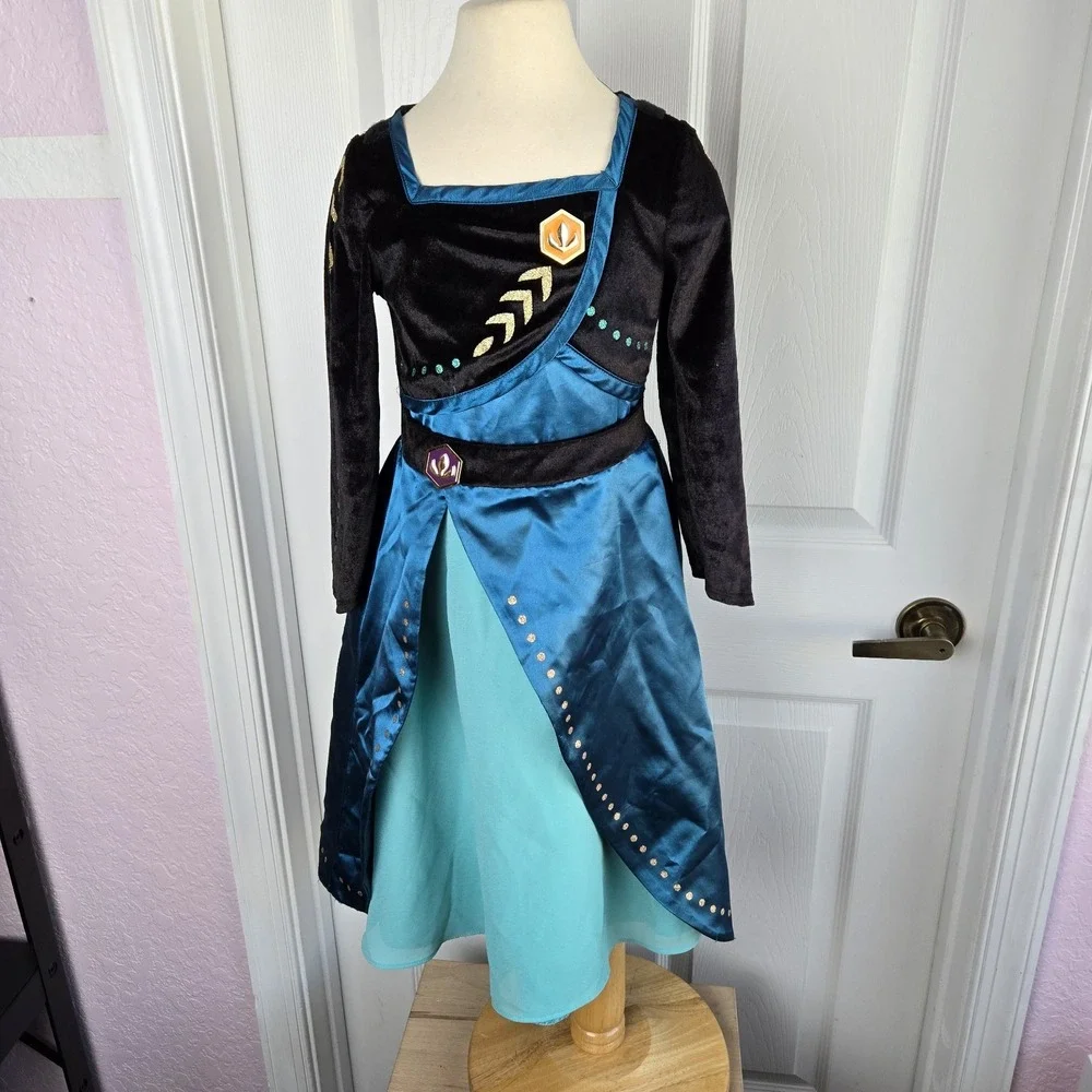 Disney Frozen 2 Queen Anna Dress Halloween Costume Gown Dress Up Girls Size 4‎